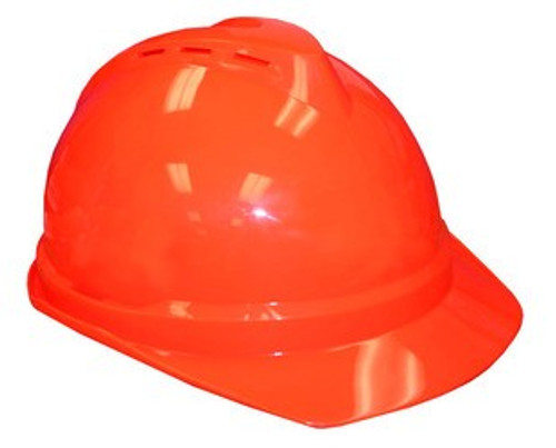 ANSI Type I Hi-Viz Orange Dynamic Safety HP261/31 Whistler Hard Hat with 6-Point Nylon Suspension and Pin Lock Adjustment One Size