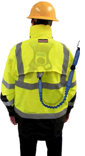 Radians 3 in 1 Hi-Vis Weatherproof Parka with Pass Through for Fall Protection (INSULATED)