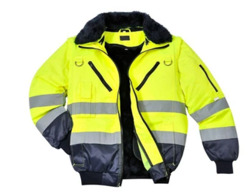 Portwest Hi Vis Bomber Jacket, Yellow