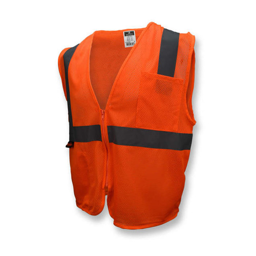 Radians SV2ZOM (ORANGE) Economy Type R Class 2 Mesh Safety Vest with Zipper