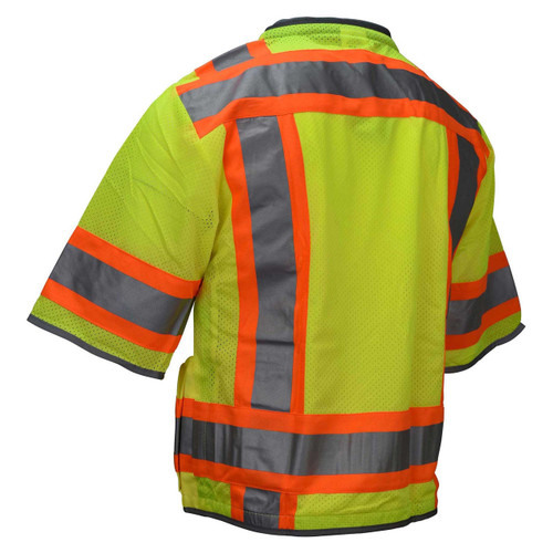 Radians SV55-3ZGD Type R Class 3 Heavy Duty Two-Tone Engineer Safety Vest - Yellow/Lime