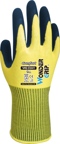 Wonder Grip WG310HV Extra-Grip High Visibility Latex Gloves - Hi-Vis Price Saver