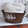 Personalized Rusty Oval Wash Tub