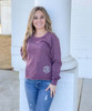 Monogrammed Burnout French Terry Crewneck Sweatshirt