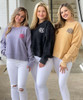 Monogrammed Camden Crop Crew Neck Sweatshirt