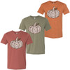 Leopard Pumpkin Bella Canvas Graphic Tee Shirt