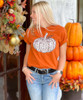 Leopard Pumpkin Graphic Tee Shirt