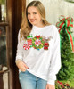 Monogrammed Joy Wreath Graphic Tee Shirt