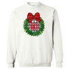 Monogrammed Plaid Christmas Wreath With Bow Graphic T-Shirt