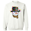  Snowman With Leopard Scarf And Christmas Lights Graphic Shirt 