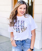 Monogrammed Tie Dye Leopard Graphic Shirt