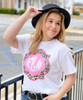 Monogrammed Leopard And Pink Frame Graphic Shirt