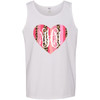 Monogrammed Valentines Day Leopard Brush Strokes Heart Graphic Tee