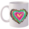 Colorful Heart With Leopard Coffee Mug