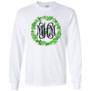 Monogrammed St Patricks Day Shamrock Wreath Graphic Tee