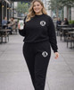 Monogrammed sweatshirt and jogger set model