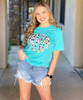 Leopard Tie Dye Monogram Bella Canvas Tee