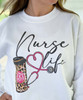 Monogrammed Nurse Life Graphic Tee