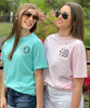 Monogrammed Embroidered Leopard Spots Comfort Colors T-Shirt