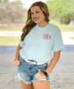 Monogrammed Embroidered Firework Comfort Colors T-Shirt