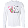 Monogrammed Coffee Nurse Repeat Graphic Tee