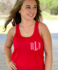 Monogrammed Patriotic Bella Canvas Flowy Racerback Tank