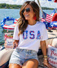usa tie dye graphic tee model image