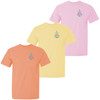 Monogrammed Girls Embroidered Mint Anchor Comfort Colors Shirt