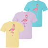 Girls Monogrammed Large Lilly Flamingo Comfort Colors Shirt