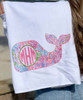 Monogrammed Lilly Whale Graphic Beach Towel