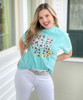 Monogrammed Tie Dye Leopard Comfort Colors Shirt