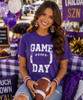 distressed game day graphic tee model image