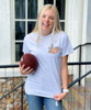 Monogrammed Football And Megaphone Graphic Tee Shirt