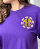 Monogrammed Embroidered Football Circle Tee Shirt