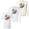 Boys Monogrammed Tiger With Football Graphic Tee Shirt - Purple And Gold