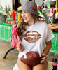 Football Lips Graphic Tee Shirt