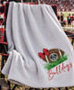 Customized Football In Grass Stadium Sweatshirt Blanket - Ash