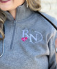 Embroidered RN Stethoscope 1/4 Zip Pullover