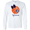Monogrammed Basketball With Bow Graphic Tee Shirt