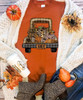 Plaid And Leopard Pumpkin Truck Graphic Shirt - Texas Orange