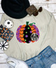 Monogrammed Halloween Pumpkin Graphic Tee Shirt