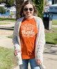 In All Things Give Thanks Graphic Tee Shirt - Texas Orange