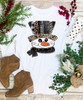 Snowman With Hat Graphic Shirt - White