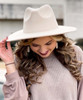 What Its All About Vintage Fedora Hat - Ivory