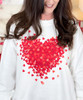 Valentine 3D Heart Sweatshirt Close Up