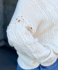 Tie The Knot Detail Sleeve Turtle Neck Loose Fit Sweater