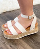 Helen Espadrilles Platform Sandals - White