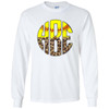 Monogrammed Leopard Baseball Or Softball Graphic Tee