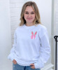 Embroidered Easter Bunny Ears Sweatshirt