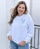 Embroidered Easter Bunny Ears Sweatshirt